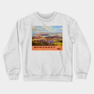 Somerset - Vintage Travel Poster Crewneck Sweatshirt